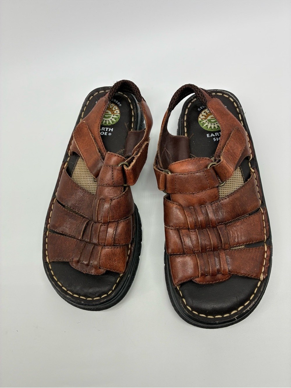 Earth Shoes Women's Brown Leather Fisherman Sandals
